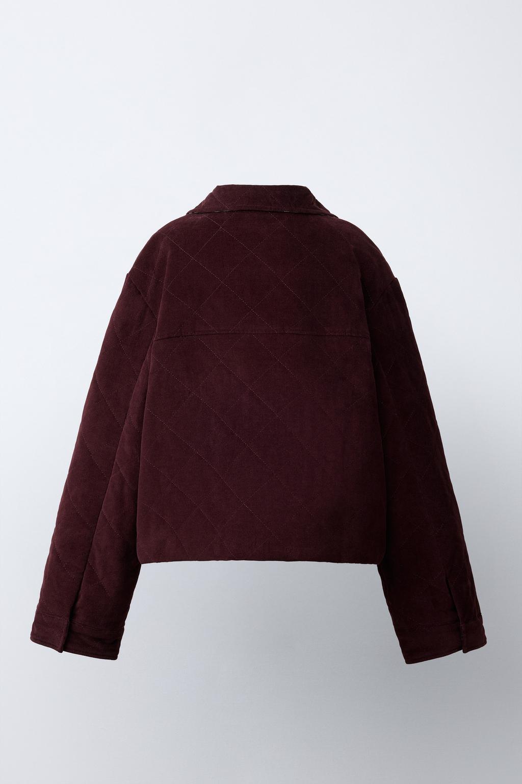 ВЕЛЬВЕТОВАЯ КУРТКА С КРУГЛЫМ ВОРОТНИКОМ