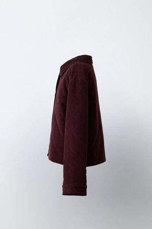 Вельветовая куртка с круглым воротником- Заказать в России