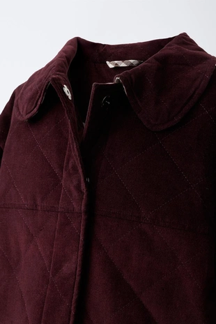 Вельветовая куртка с круглым воротником- Заказать в России