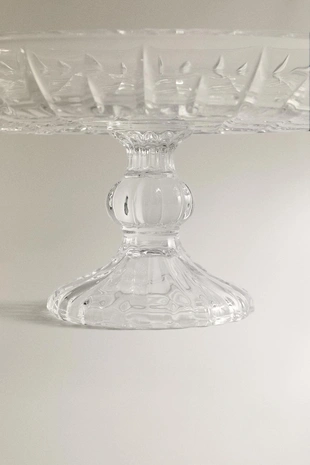 Стеклянная подносная тарелка с выпуклым алмазным дизайном- Заказать в России