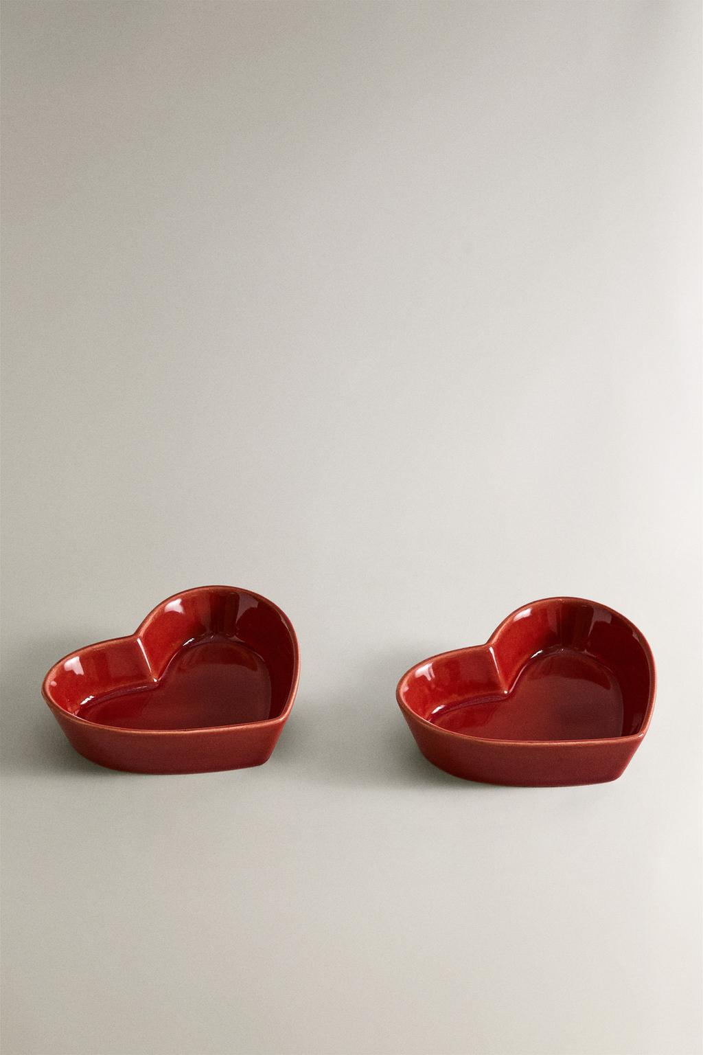 Набор мини-чашек в форме сердца (набор из 2)