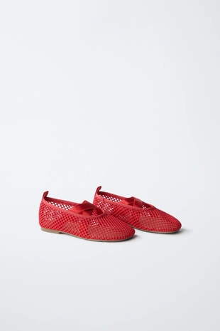 Балетки из сетчатой ткани- Заказать в России