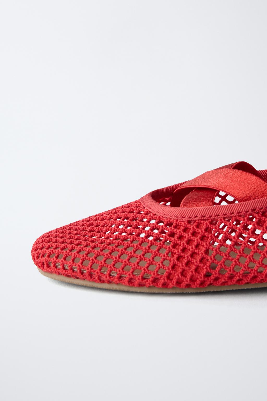 БАЛЕТКИ ИЗ СЕТЧАТОЙ ТКАНИ