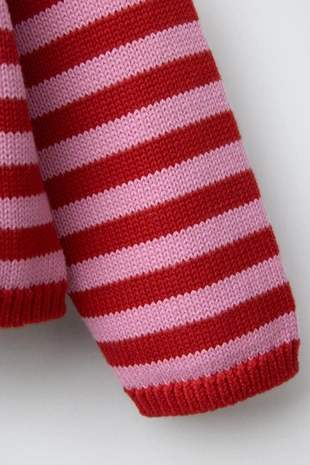 Кардиган в полоску с сердцем- Заказать в России