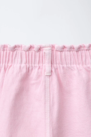 Брюки BAGGY из саржи с карманами-сердечками- Заказать в России