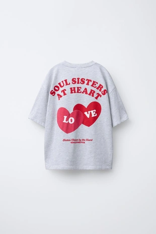 Футболка с принтом «сердца»- Заказать в России