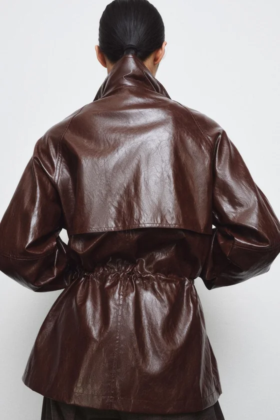 КУРТКА ИЗ ИСКУССТВЕННОЙ КОЖИ — коллекция Zara «ZW»