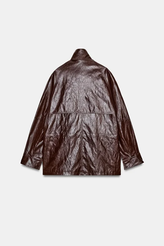 КУРТКА ИЗ ИСКУССТВЕННОЙ КОЖИ — коллекция Zara «ZW»