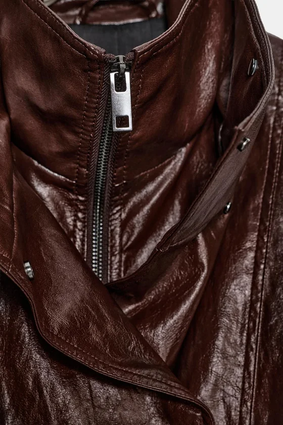 КУРТКА ИЗ ИСКУССТВЕННОЙ КОЖИ — коллекция Zara «ZW»