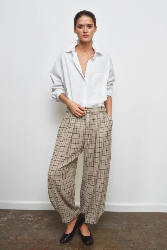 БРЮКИ В КЛЕТКУ — коллекция Zara «ZW»