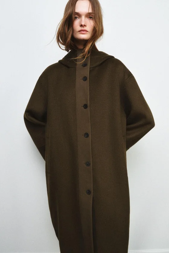 ПАРКА ИЗ СМЕСОВОЙ ШЕРСТИ коллекция Zara «ZW» 
