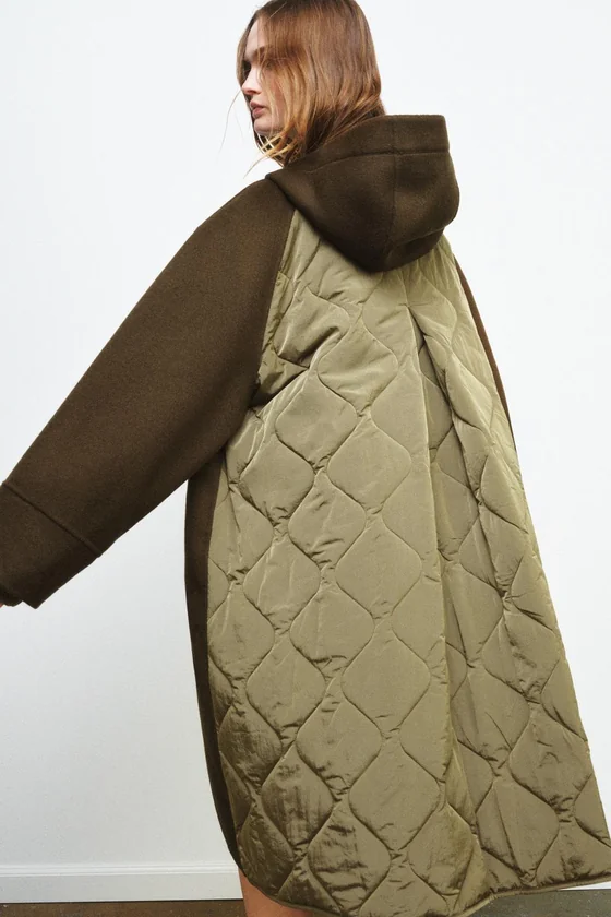 ПАРКА ИЗ СМЕСОВОЙ ШЕРСТИ коллекция Zara «ZW» 