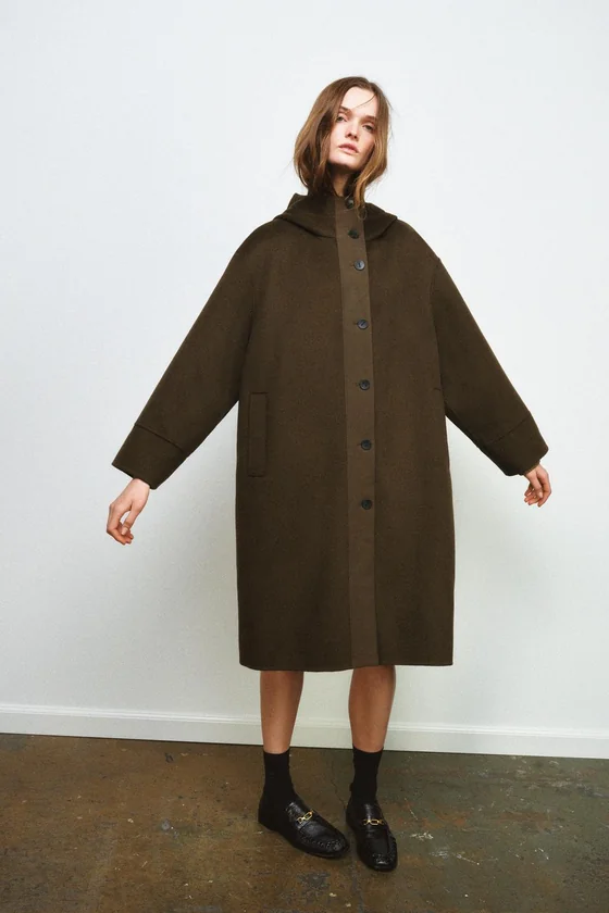ПАРКА ИЗ СМЕСОВОЙ ШЕРСТИ коллекция Zara «ZW» 