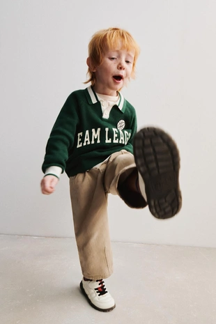 Поло вафельной вязки с текстом- Заказать в России