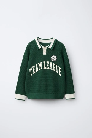 Поло вафельной вязки с текстом- Заказать в России