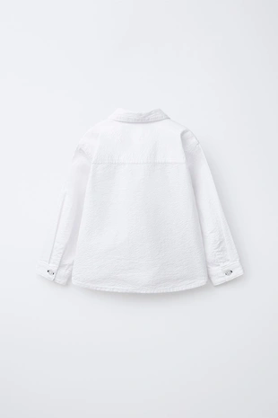 Базовая рубашка из жатой ткани- Заказать в России