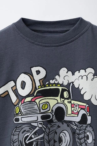 Футболка с принтом MONSTERS WHEELS ©- Заказать в России