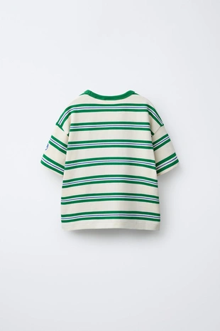 Футболка в полоску с вышивкой- Заказать в России