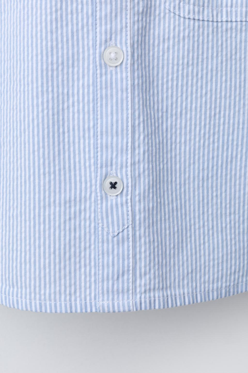 БАЗОВАЯ РУБАШКА ИЗ ЖАТОЙ ТКАНИ