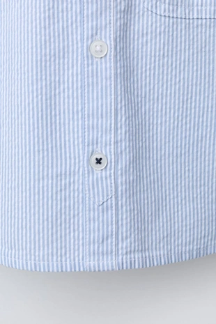 Базовая рубашка из жатой ткани- Заказать в России