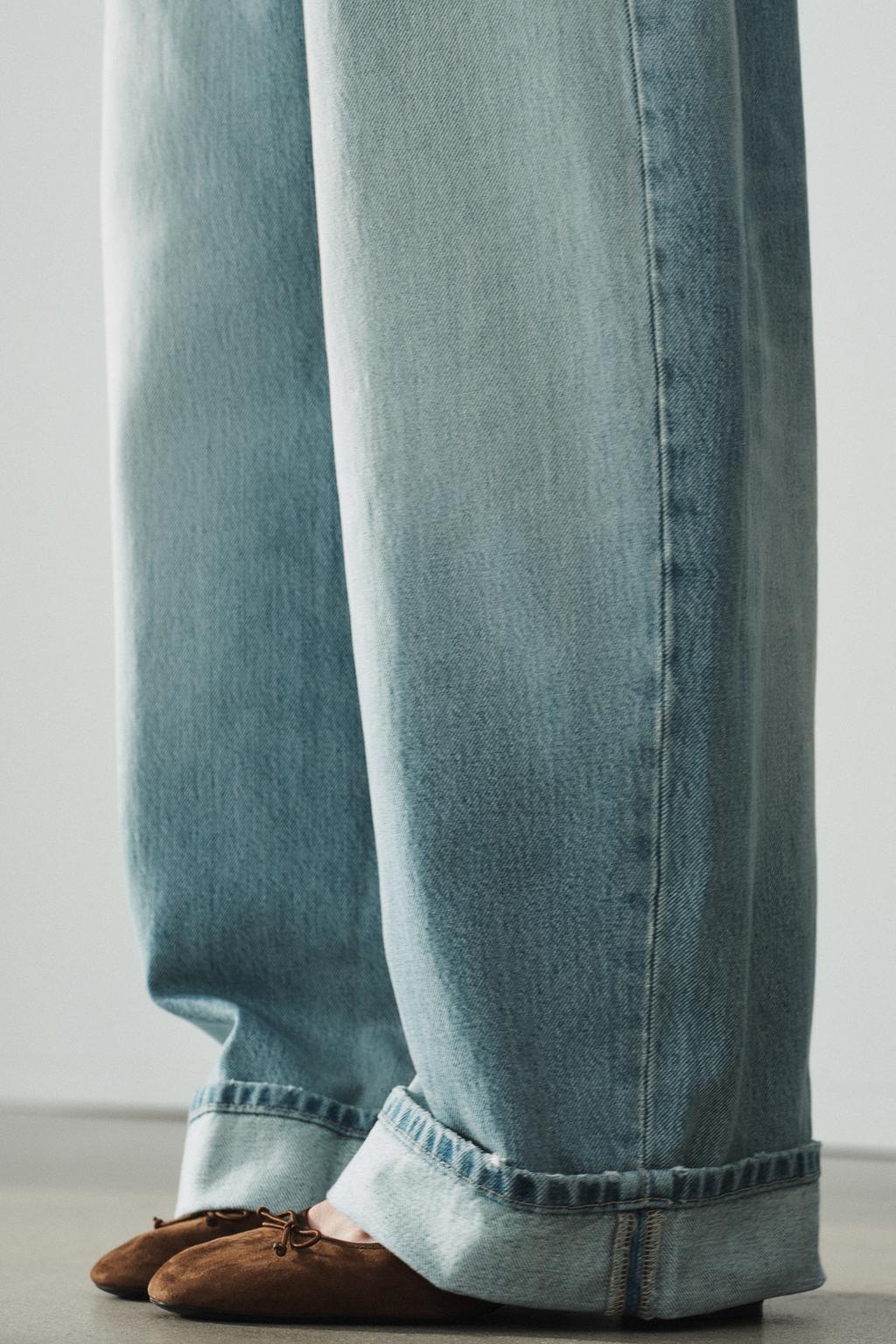 ДЖИНСЫ TRF BAGGY С ОТВОРОТАМИ