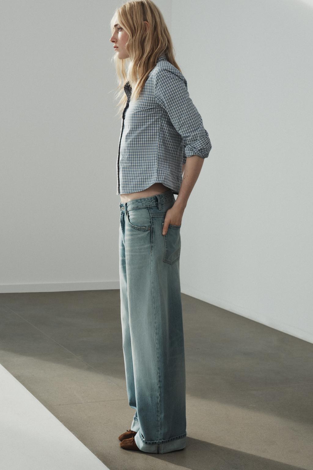 ДЖИНСЫ TRF BAGGY С ОТВОРОТАМИ