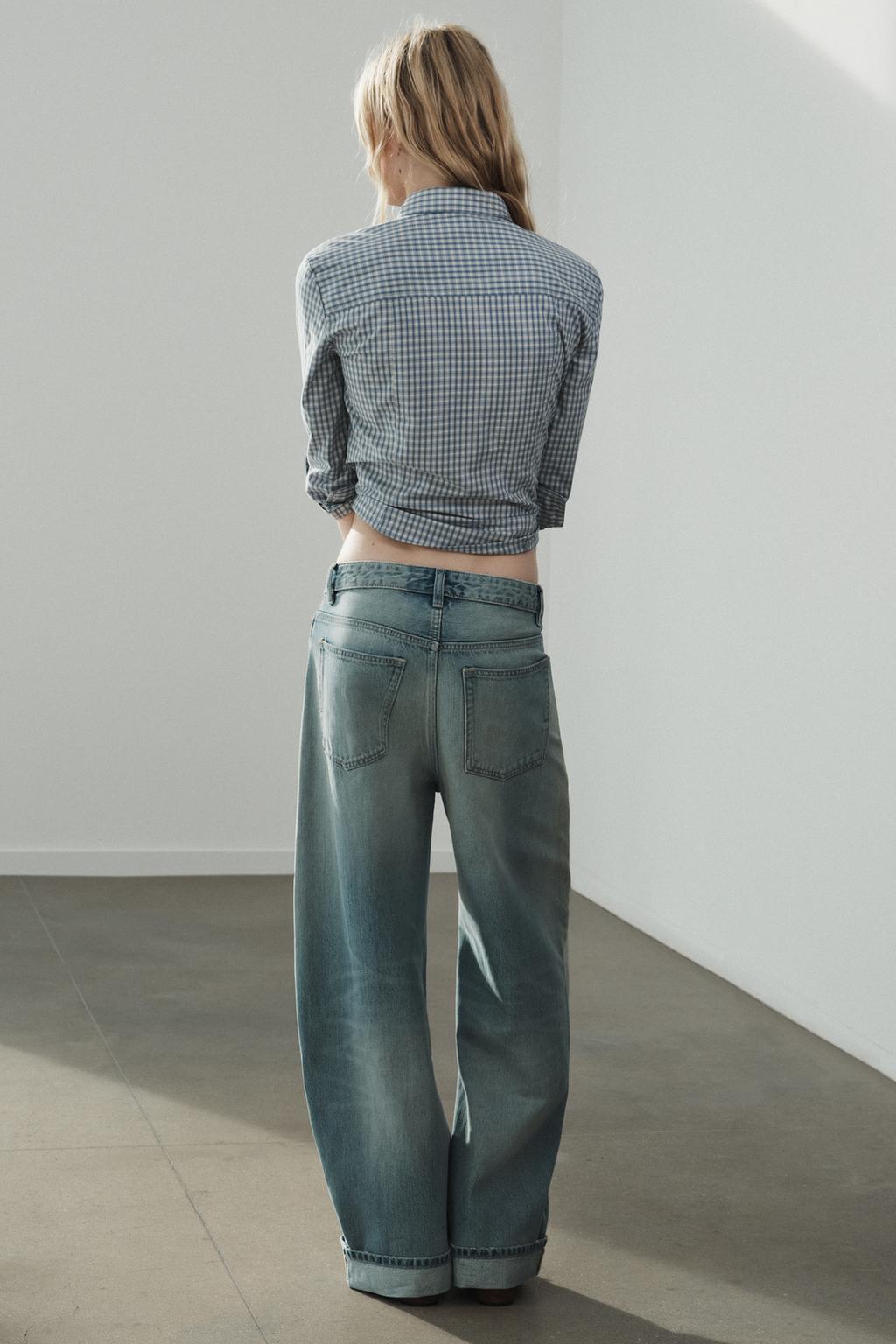 ДЖИНСЫ TRF BAGGY С ОТВОРОТАМИ