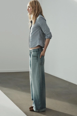 Джинсы TRF BAGGY с отворотами- Заказать в России