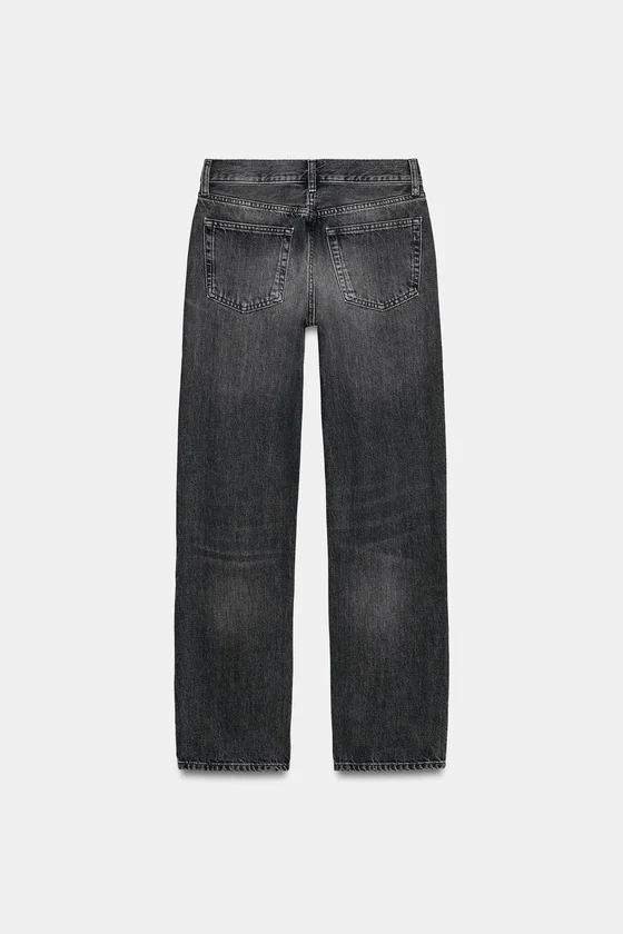 ДЖИНСЫ ПРЯМОГО КРОЯ СО СРЕДНЕЙ ПОСАДКОЙ — коллекция Zara «ZW»