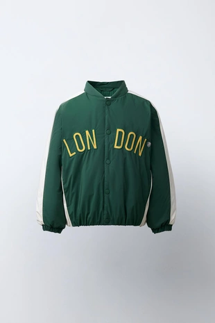 Бомбер с отстегивающимся флисовым капюшоном WATER REPELLENT- Заказать в России