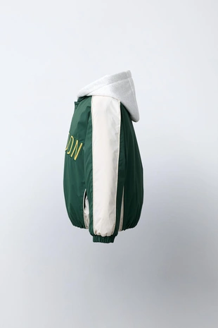 Бомбер с отстегивающимся флисовым капюшоном WATER REPELLENT- Заказать в России