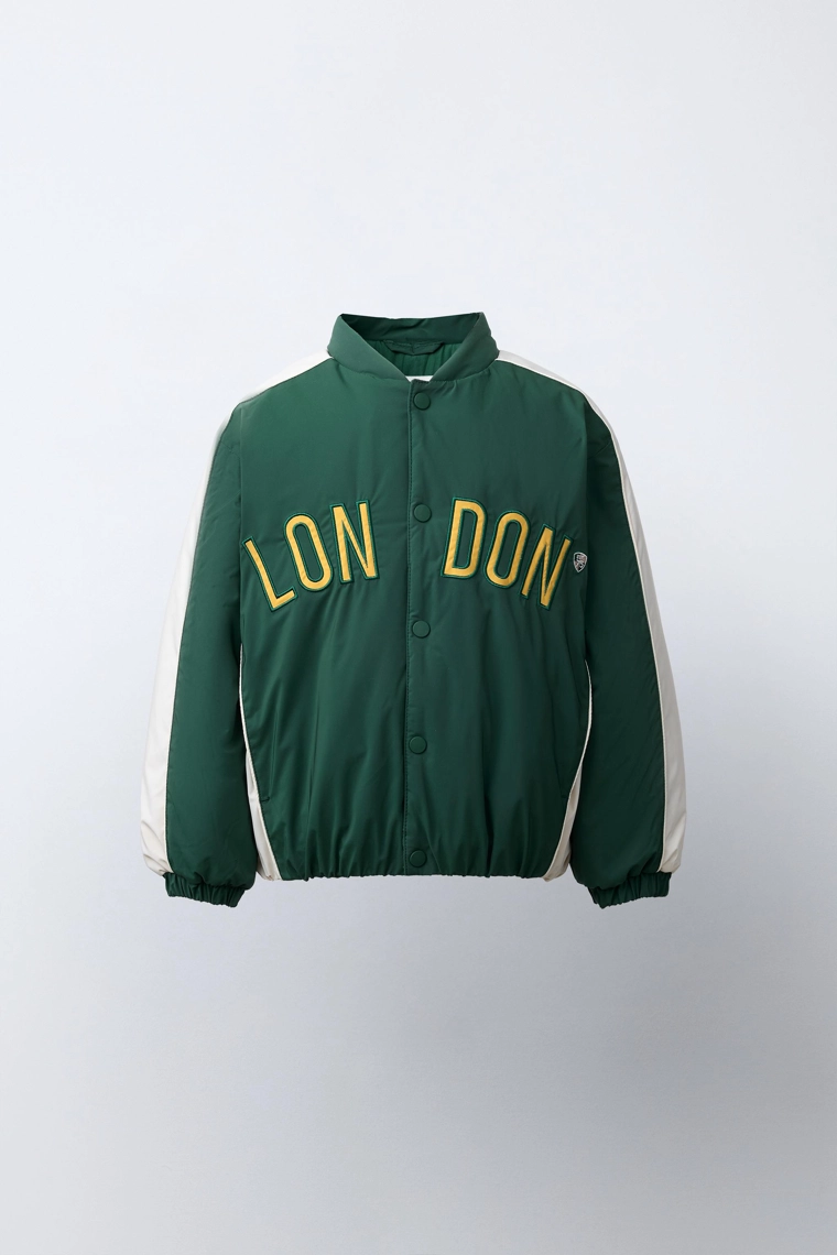 Бомбер с водоотталкивающим покрытием и съемным флисовым капюшоном