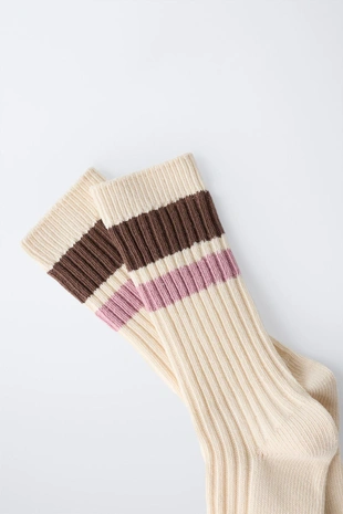 Высокие носки в полоску- Заказать в России