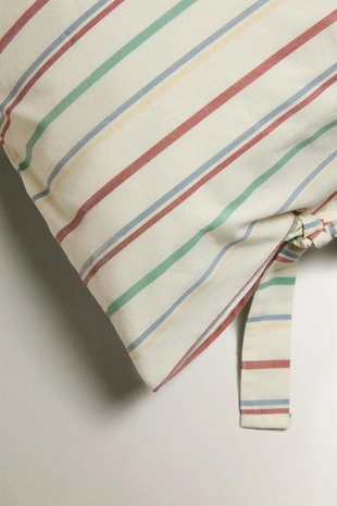 Детский простынный чехол в мультицветной полоску- Заказать в России