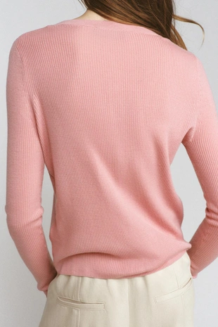 Кардиган из 100% шерсти в рубчик- Заказать в России