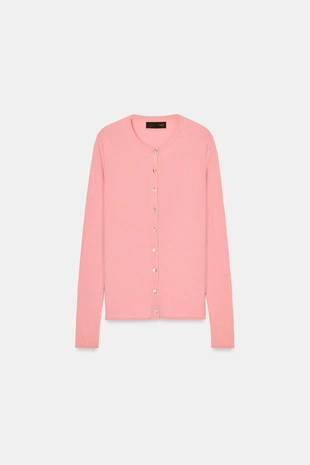 Кардиган из 100% шерсти в рубчик- Заказать в России