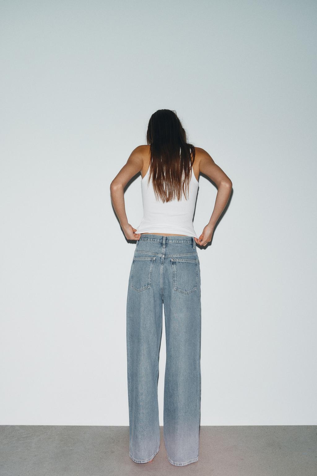 ДЖИНСЫ TRF WIDE LEG С ПЕРЕКРЕСТНЫМ ПОЯСОМ И ВЫСОКОЙ ПОСАДКОЙ