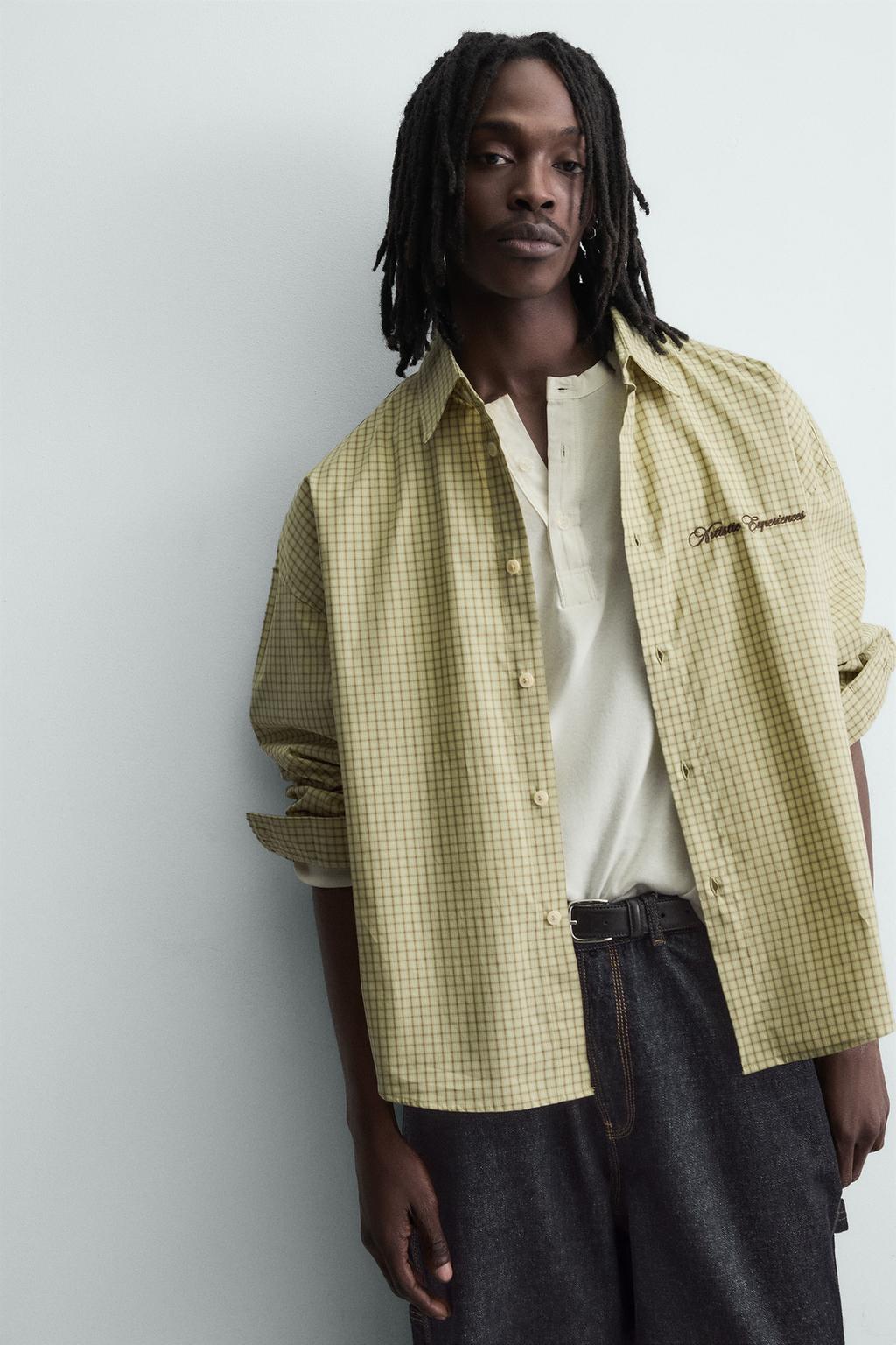 РУБАШКА В КЛЕТКУ С ВЫШИВКОЙ