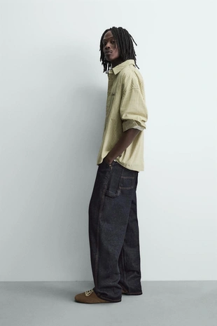 Рубашка в клетку с вышивкой- Заказать в России