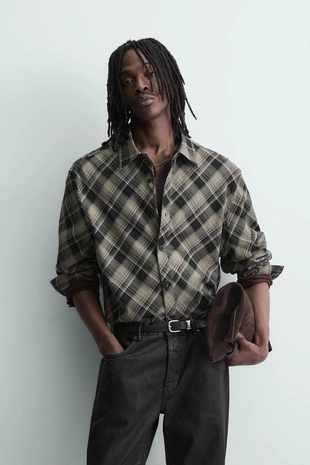 Рубашка в клетку- Заказать в России