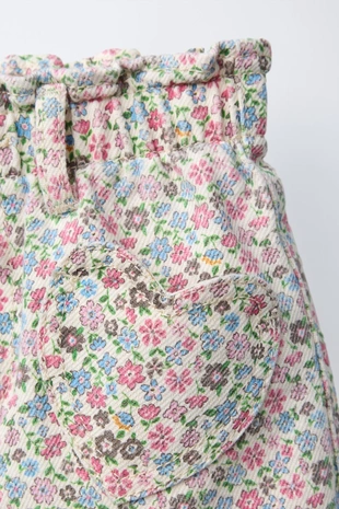 Брюки BAGGY из саржи с цветочным принтом- Заказать в России