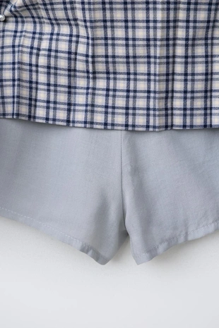 Юбка в клетку с пуговицами- Заказать в России