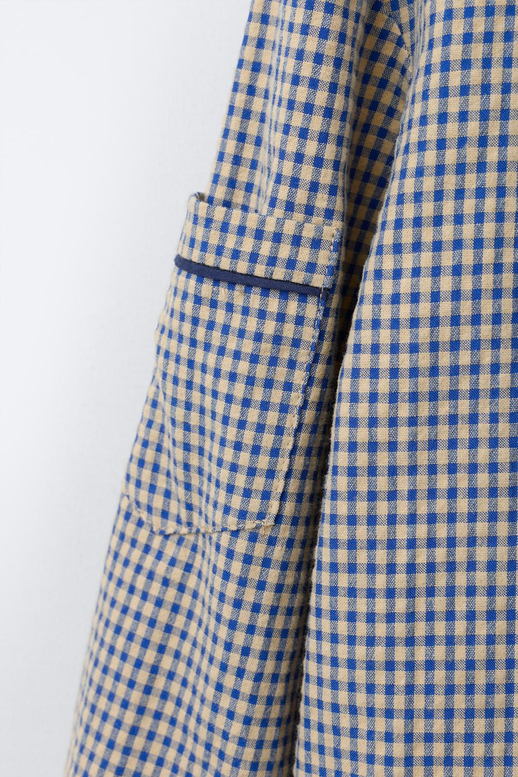 РУБАШКА В КЛЕТКУ С КРУГЛЫМ ВОРОТНИКОМ