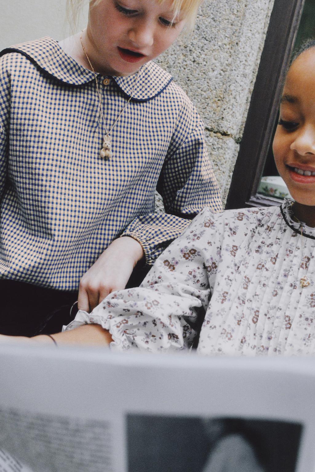 РУБАШКА В КЛЕТКУ С КРУГЛЫМ ВОРОТНИКОМ