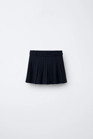 Юбка в тонкую полоску с поясом- Заказать в России