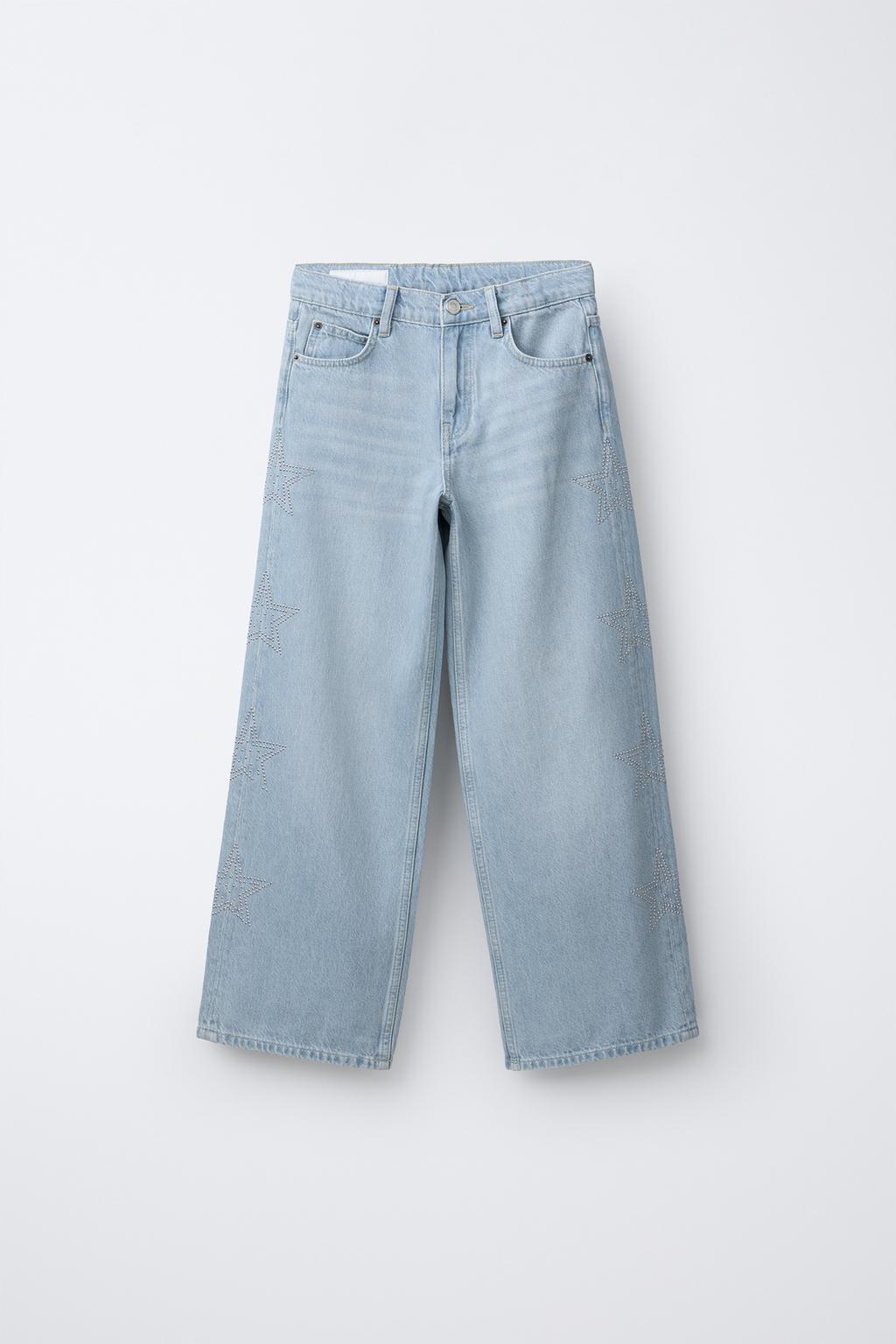 ДЖИНСЫ WIDE LEG СО ЗВЕЗДАМИ