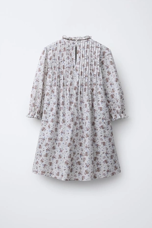 Платье в цветочный принт с складками- Заказать в России