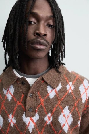 Поло в ромб с разрезами- Заказать в России