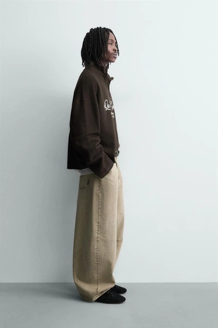 Толстовка с принтом и воротником на молнии- Заказать в России