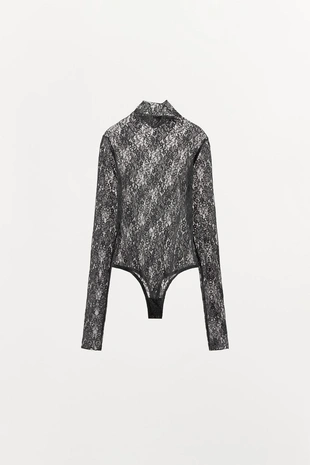 Боди с цветочной вышивкой из кружева- Заказать в России